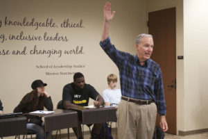 Former Governor John Carlin teaching at K-State University